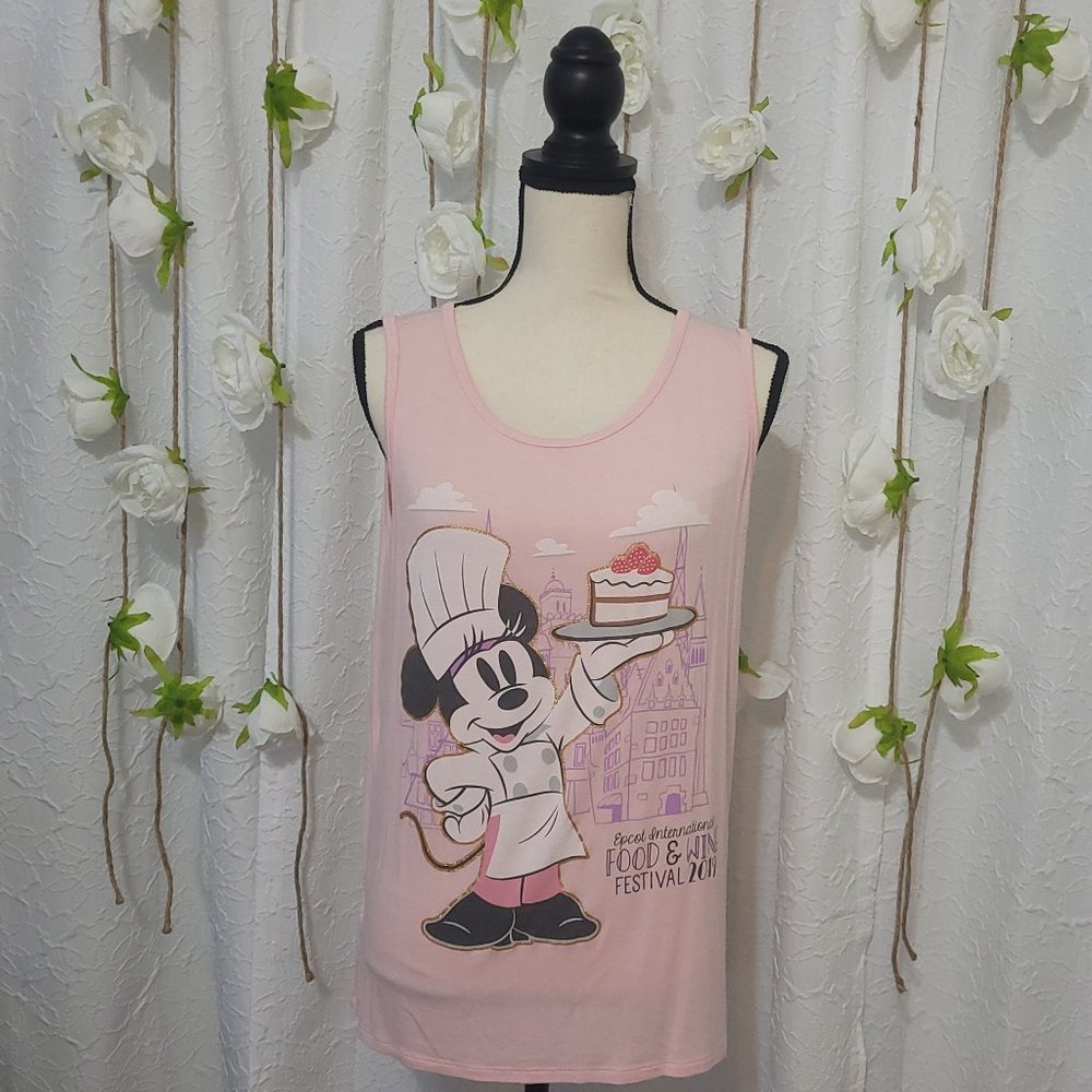 Disney Epcot Food and Wine 2019 Minnie Mouse Tank Top US Medium